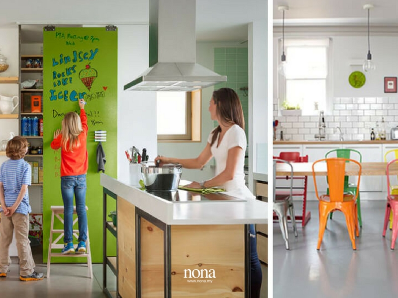 Anak Tunjuk Minat Di Dapur Sebagai Ibu Anda Boleh Cipta Ruang Memandangkan Ruang Dapur Banyak Digunakan Oleh Anak Untuk Membuat Kerja Sekolah Sediakan Satu Menempatkan Papan Hitam Atau Kenyataan