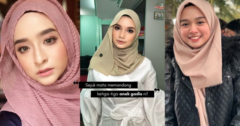 Cairnya Hati, 3 Anak Gadis Selebriti Bertudung Sopan 